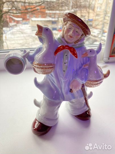 Статуэтка «Штоф Бюргер» с гусями» Фарфор