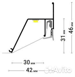 Стеновой контурный профиль kontur 02 для потолков