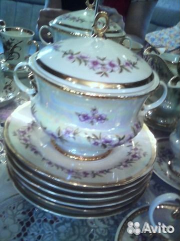 Кофейный сервиз, фарфор, винтаж (Коростень)