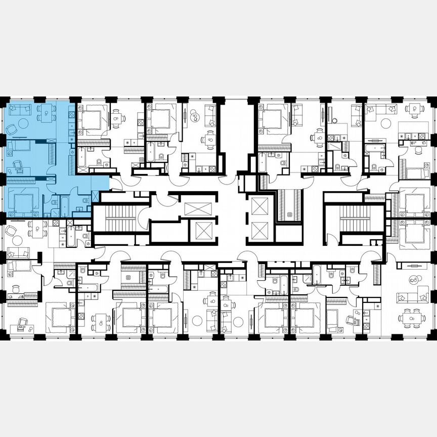 3-к. квартира, 70 м², 32/64 эт.