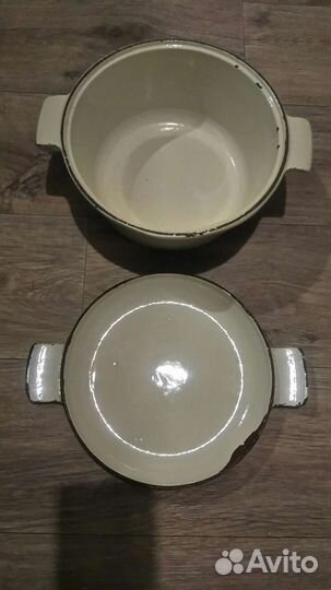 Утятница/чугун с керамич.покрытием-ссср