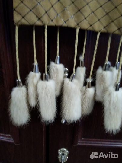 Женский шарф с натуральной норкой