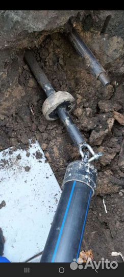 Прокол под дорогой, гнб. Водопровод
