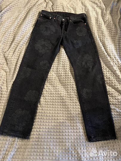 Denim Tears X Levi’s Black Logo джинсы оригинал