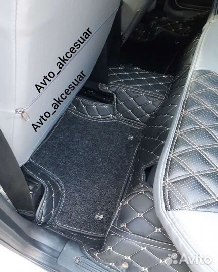 Чехлы Лада Гранта фл - Веста Черно-серые