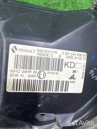 Фара галогеновая передняя правая Renault Megane