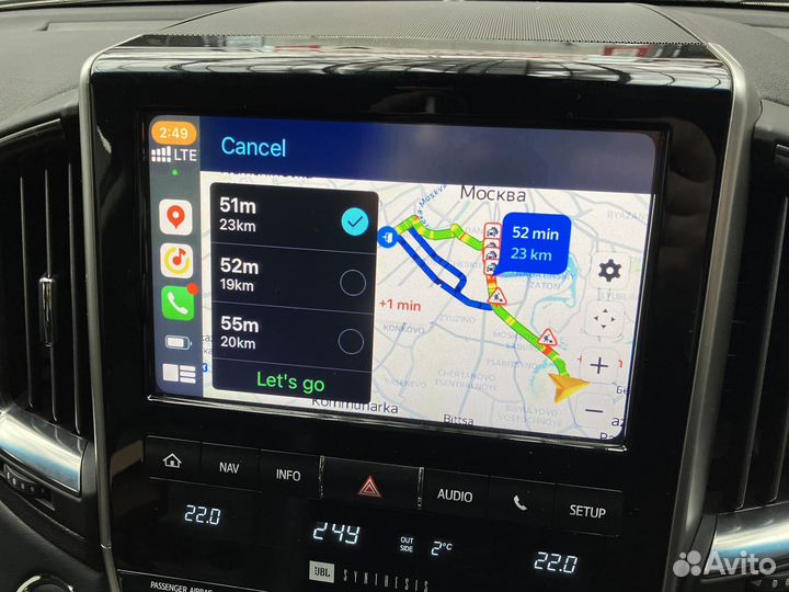 CarPlay и Android Auto для Toyota Land Cruiser 200