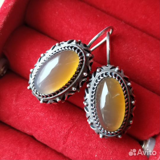 Серьги СССР серебро 925 875 пробы винтаж