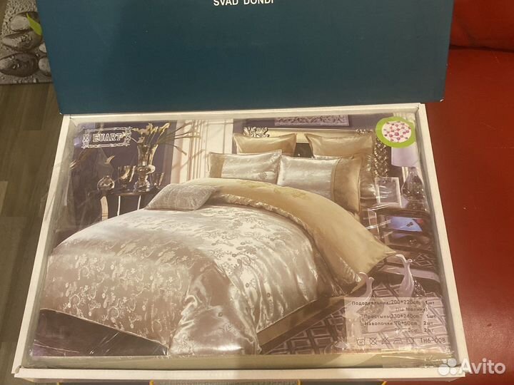Постельное белье евро новое Турция сатин/жаккард