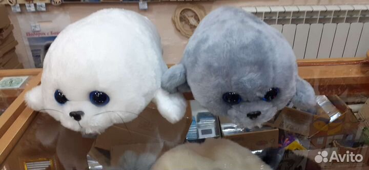 Мягкая игрушка нерпа 43см