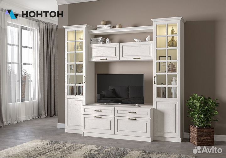 Гостиная Ливерпуль 2 белый / ясень ваниль