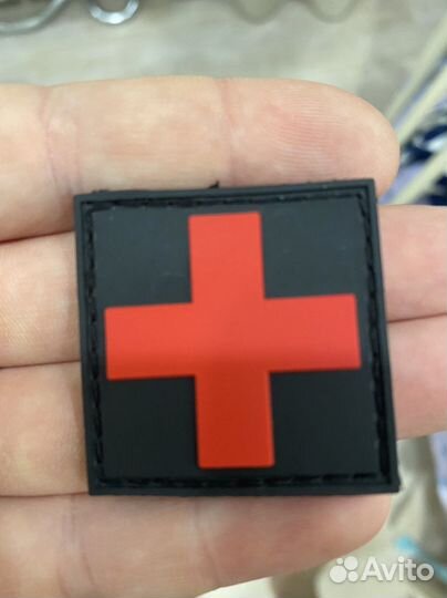 Патч, шеврон, нашивка, красный крест, медик