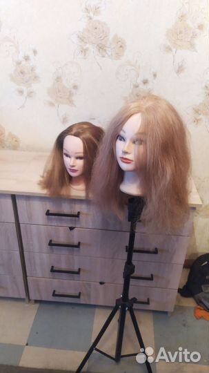 Голова манекен 2шт, к ним штатив
