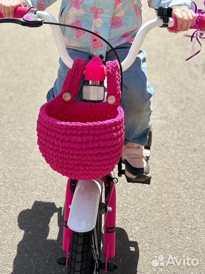 Корзинка ручной работы на детский велосипед