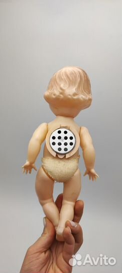 Винтажная кукла резина, 25 см, пластмасса, Корея с