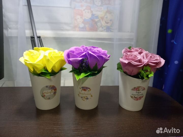 Букет из мыльных роз