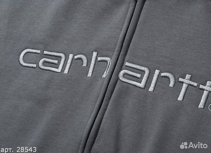 Зип худи Carhartt темно серого цвета