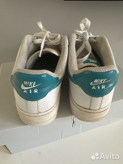 Кроссовки кожаные белые Nike Air force 1