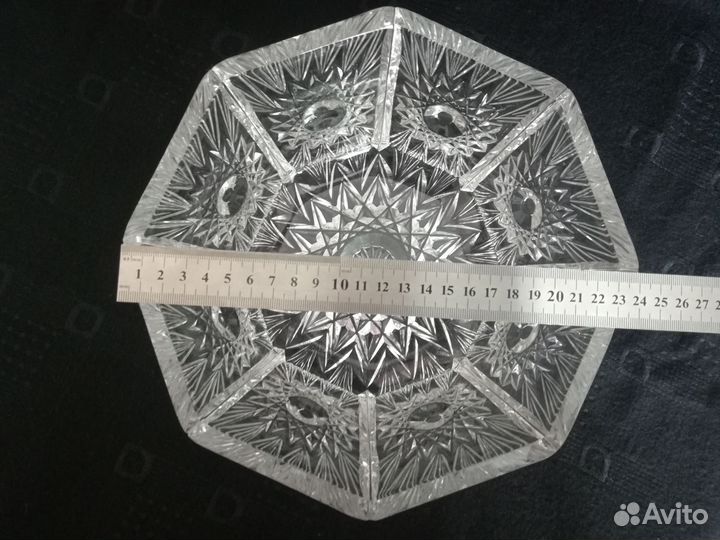 Хрустальная ваза для фруктов СССР