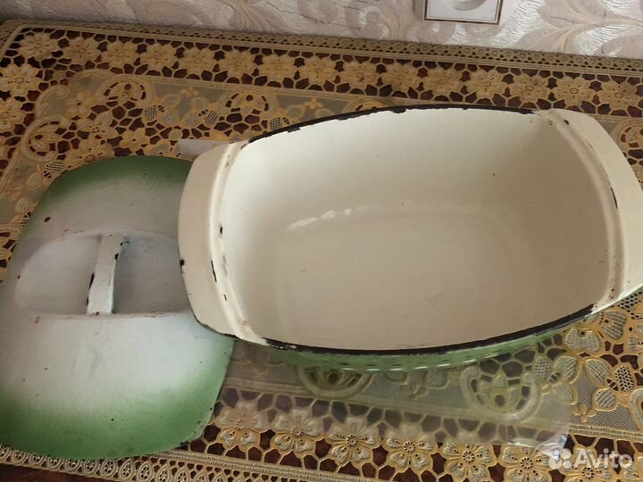 Утятница чугунная эмалированная СССР