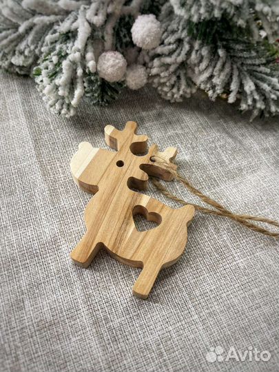 Елочные игрушки деревянные из клёна