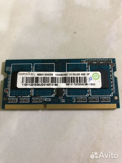 Оперативная память ddr3 для ноутбука 4gb 2gb 1gb