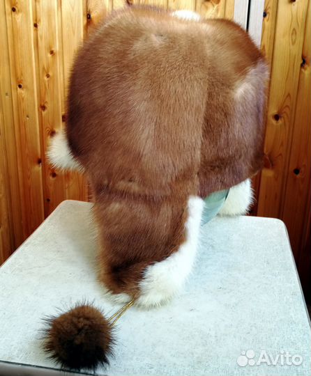 Зимняя норковая женская шапка