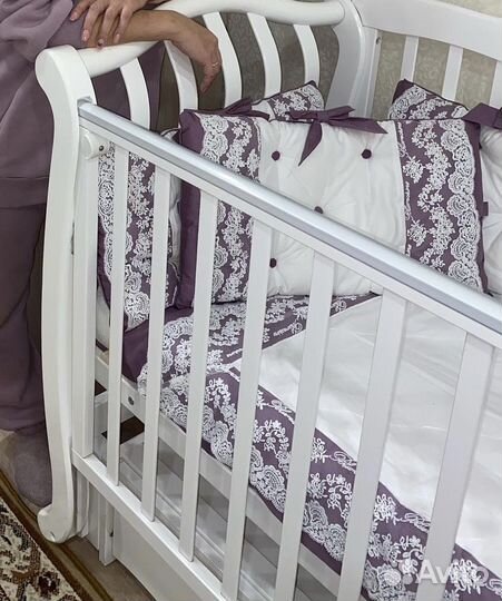 Бортики подушки в кроватку