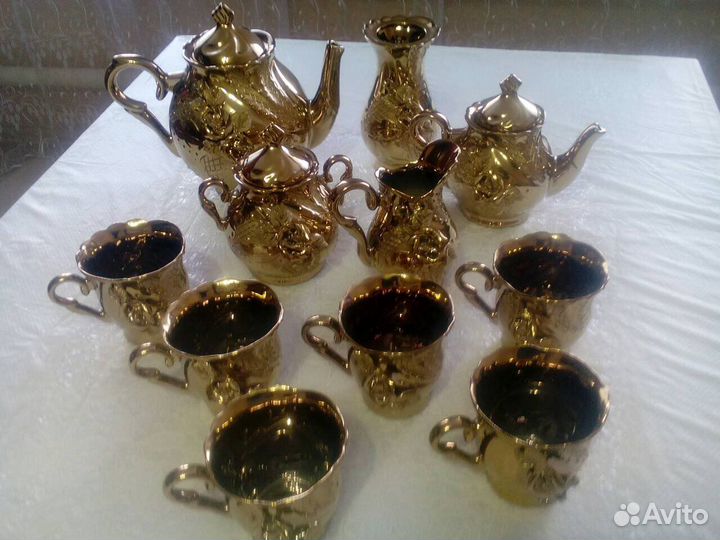 Сервиз золотой новый