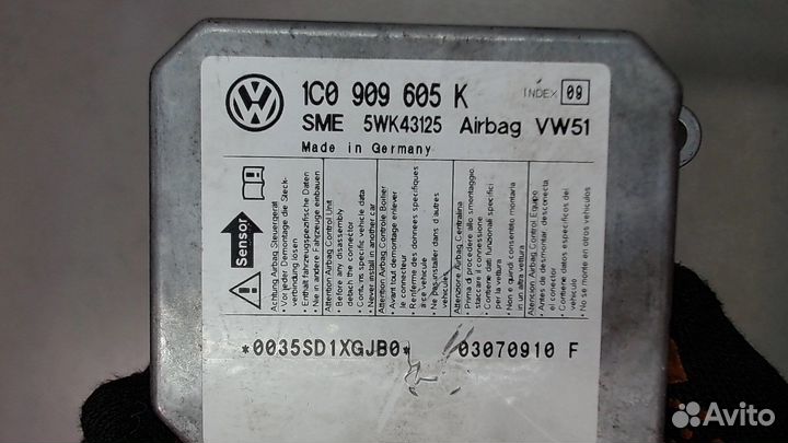 Блок управления airbag Volkswagen Fox, 2007