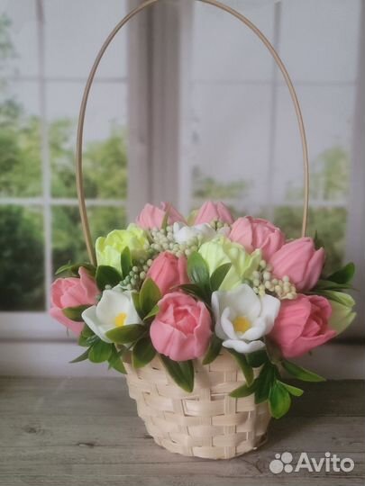 Букет тюльпанов из мыла