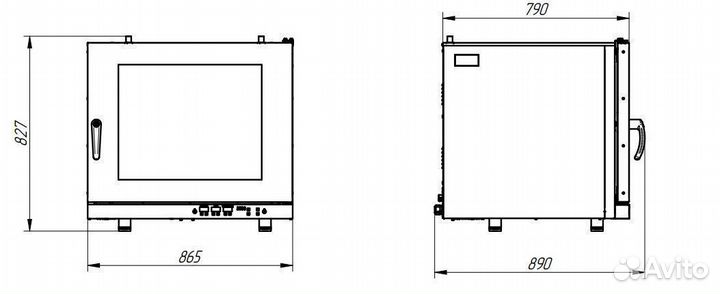 Печь конвекционная Abat кэп-6П-01