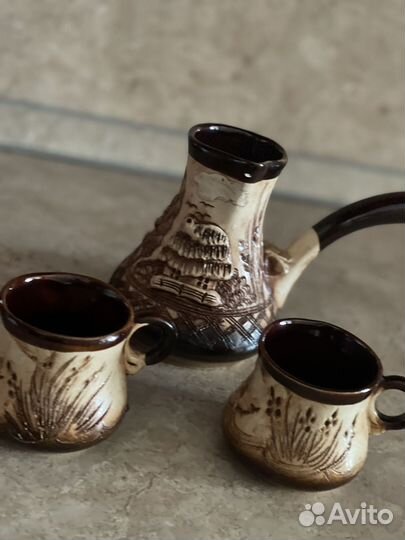 Турка для кофе глиняной