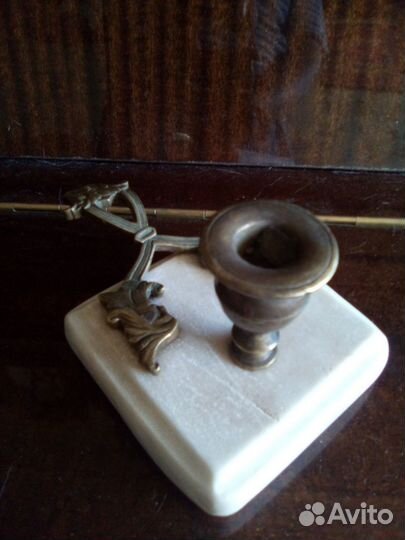 Старинный подсвечник Бронза 19 век Россия