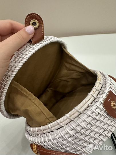 Сумка плетеная круглая