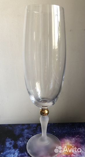 Фужеры Богемия, стаканы цветные винтаж, посуда