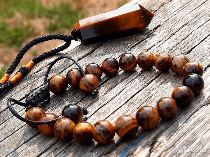 Тигровый глаз камень натуральный браслет