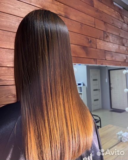 Кератиновое выпрямление волос