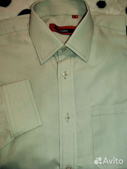 Рубашка школьная светло-салатовая 152-168р