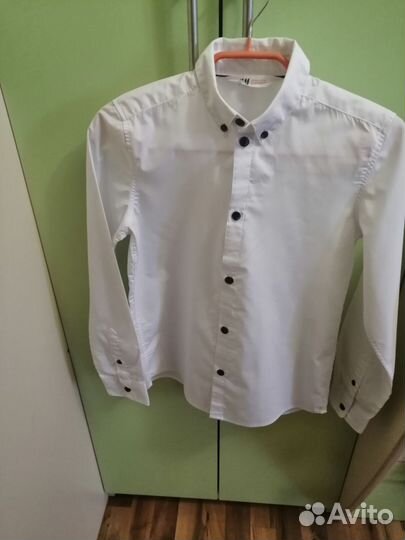 Рубашка белая H&M, р. 146