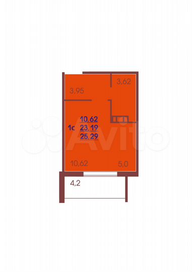 Квартира-студия, 24 м², 5/9 эт.