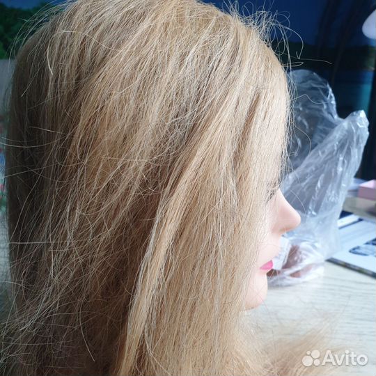 Голова манекен с натуральными волосами