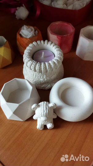 Подсвечники гипсовые