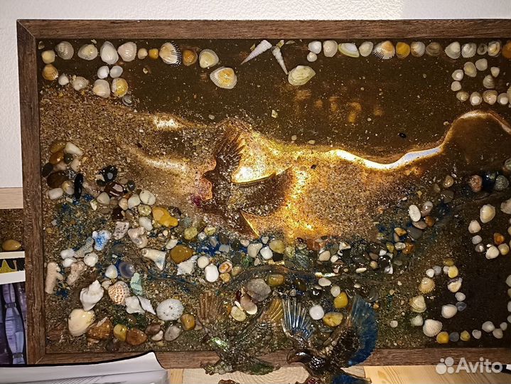 Картина из песков морей Дорога жизни