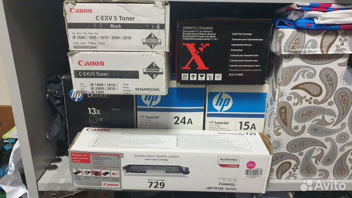 Картриджи Hp Canon Xerox новые оригинал