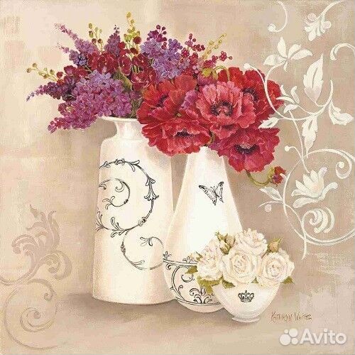 Картина в раме Стандарт № 39 жемчуг с сер. (50х50)