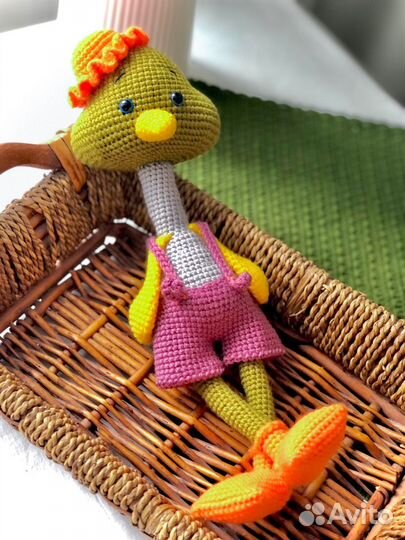 Вязаная игрушка, погремушка, грызунок, держатель