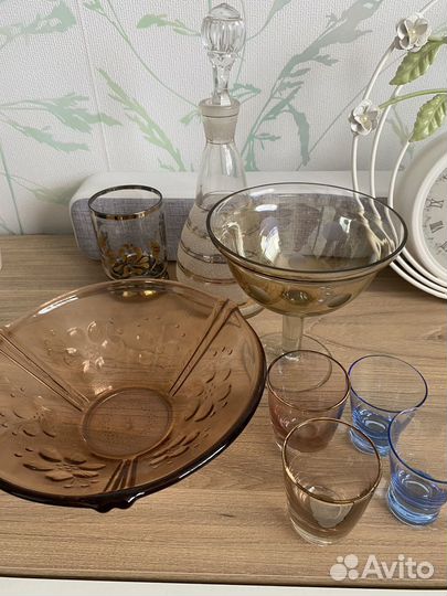 Посуда СССР. Цветное стекло