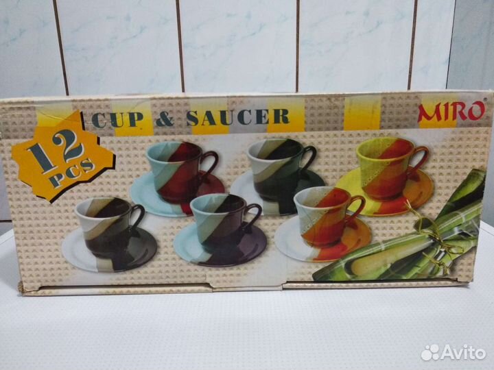Набор чашки и блюдца по 6 шт