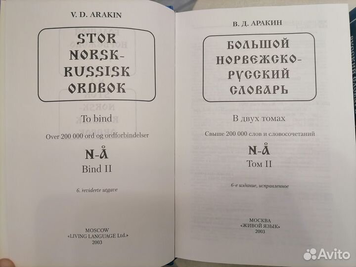 Большой норвежско-русский словарь в двух томах